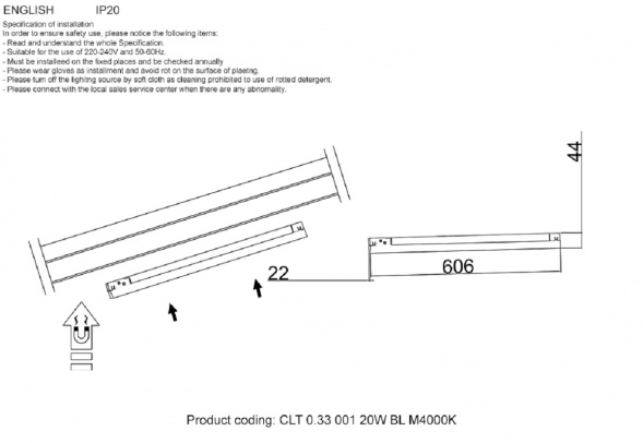 Трековый светодиодный светильник Crystal Lux CLT 0.33 001 20W WH M4000K