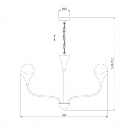 Подвесная люстра Eurosvet Calyx a068276