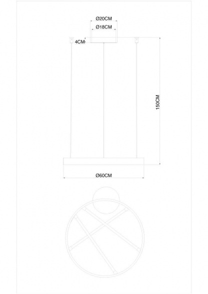Подвесной светодиодный светильник Arte Lamp Ricco A1874SP-32BK