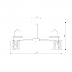 Потолочная люстра Eurosvet Tenia 70090/5 черный