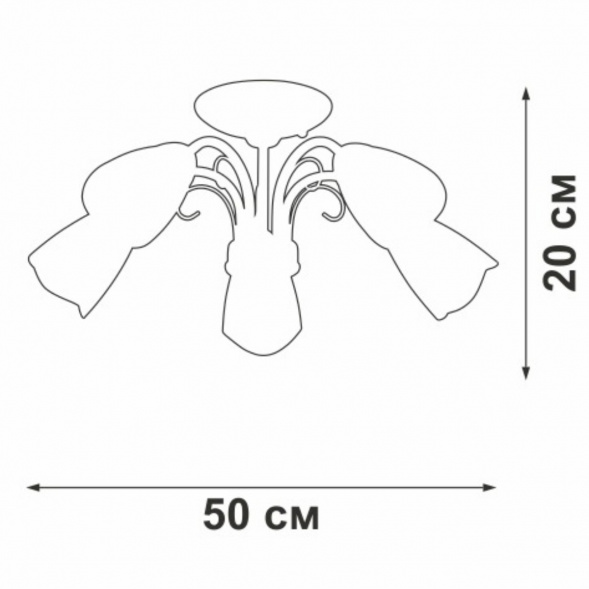 Потолочная люстра Vitaluce V3878-7/5PL
