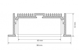 Профиль с рассеивателем Arlight SL-LINIA88-F-2500 ANOD+OPAL 020471
