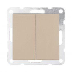 Выключатель 2-кл. LK Studio 16 A, 250 B (шампань) LK80, 841106-1