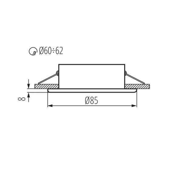 Точечный светильник Kanlux MARIN CT-S80-B 32501