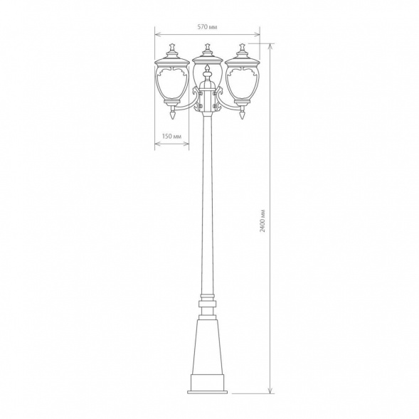 Садово-парковый светильник Elektrostandard Andromeda F/3 (GLYF-8024F/3) a028000