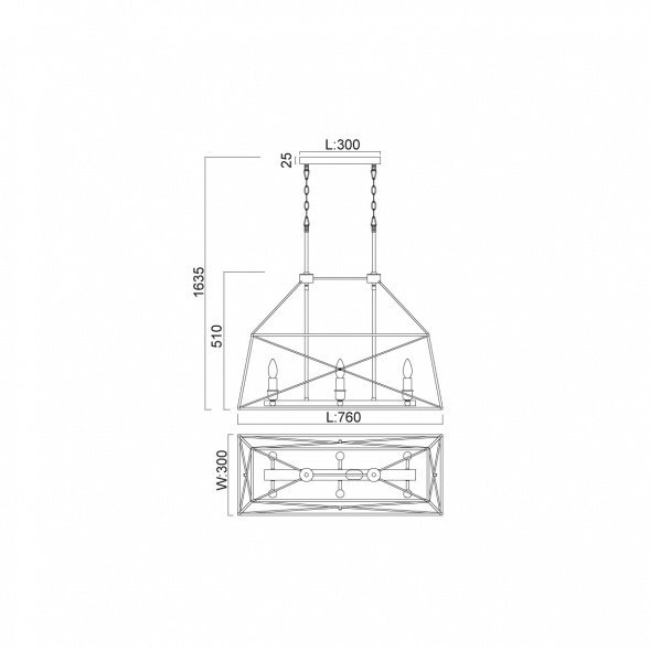 Подвесной светильник Vele Luce Clemente VL4272P06