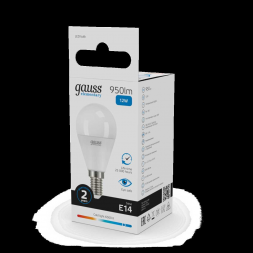 Лампа светодиодная Gauss E14 12W 6500K матовая 53132