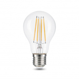 Лампа светодиодная филаментная Gauss E27 12W 4100K прозрачная 102902212