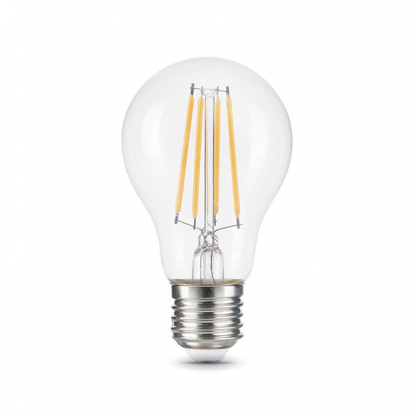 Лампа светодиодная филаментная Gauss E27 12W 4100K прозрачная 102902212