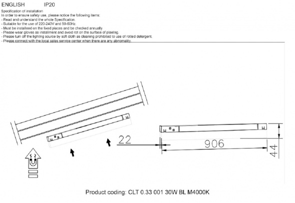 Трековый светодиодный светильник Crystal Lux CLT 0.33 001 30W WH M4000K