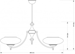 Подвесной светильник KUTEK San Marino Klosz SAN-ZW-2(P)CR