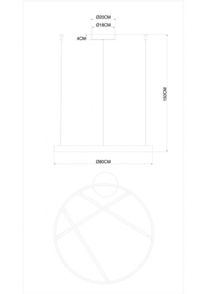 Подвесной светодиодный светильник Arte Lamp Ricco A1874SP-45BK