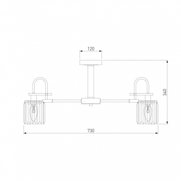 Потолочная люстра Eurosvet Tenia 70090/8 графит