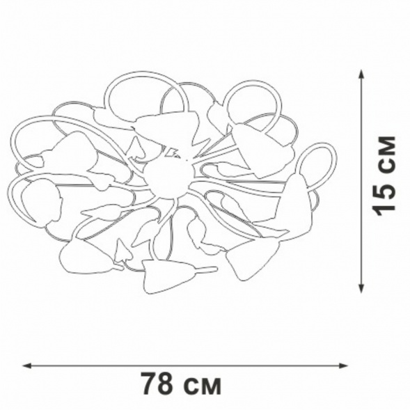 Потолочная люстра Vitaluce V3940-0/8PL