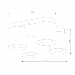 Потолочная люстра TK Lighting 6511 Vico Black Gold