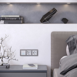 Рамка Werkel Acrylic на 3 поста графит W0032704 4690389184895