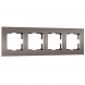 Рамка на 4 поста Werkel Slab бронза матовый W0042963 4690389193538