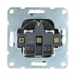 Розетка LK Studio с з/к, шторками и крышкой (серебристый металлик) LK80 843403-1