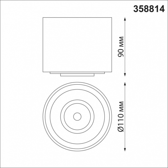 Потолочный светодиодный светильник Novotech Over Gesso 358814