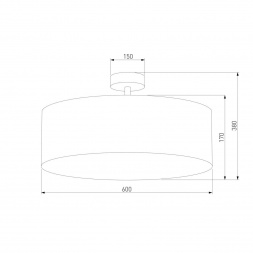 Потолочный светильник TK Lighting 3998 Rondo Beige