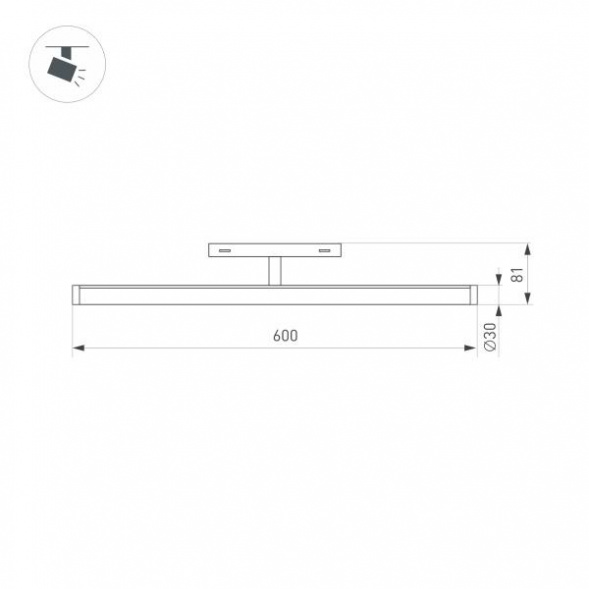 Трековый светодиодный светильник Arlight Mag-Orient-Tube-Turn-L600-20W Day4000 035670