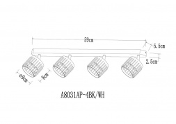 Спот Arte Lamp Atria A8031PL-4BK