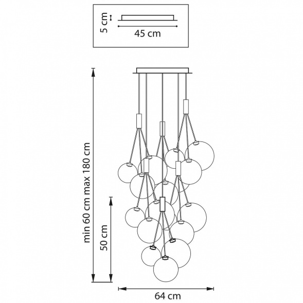 Подвесная светодиодная люстра Lightstar Sferetta 801189