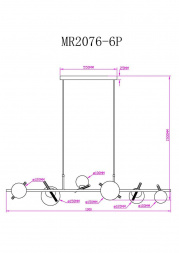 Подвесная люстра MyFar Francis MR2076-6P