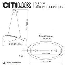 Подвесной светодиодный светильник Citilux Skatt CL213131