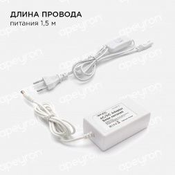 Светодиодная лента Apeyron 4,8W/m 60LED/m 3528SMD теплый белый 2,5M 10-08