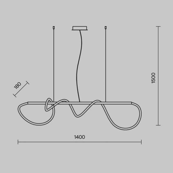 Подвесной светильник Maytoni Tau MOD146PL-L30B3K