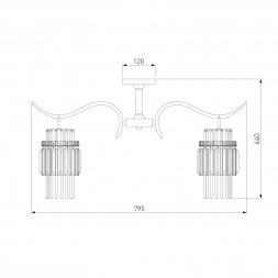 Потолочная люстра Eurosvet Sevilia 10119/8 хром/прозрачный хрусталь Strotskis
