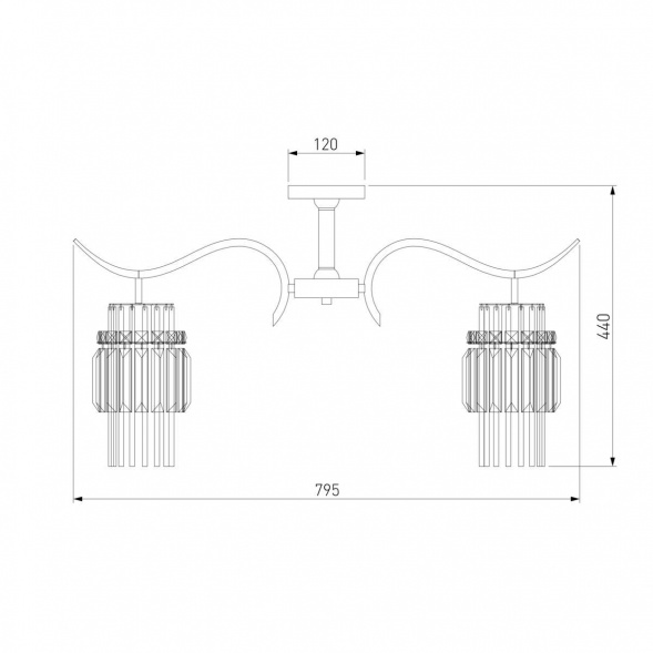 Потолочная люстра Eurosvet Sevilia 10119/8 хром/прозрачный хрусталь Strotskis