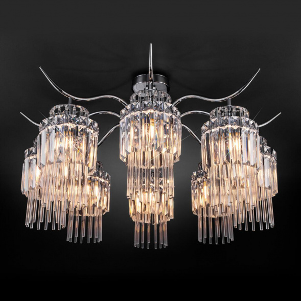 Потолочная люстра Eurosvet Sevilia 10119/8 хром/прозрачный хрусталь Strotskis