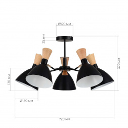 Потолочная люстра Evoluce Vista SLE1256-402-05