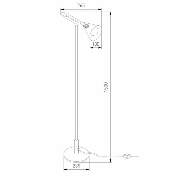 Торшер Eurosvet Enigma 01187/1 черный