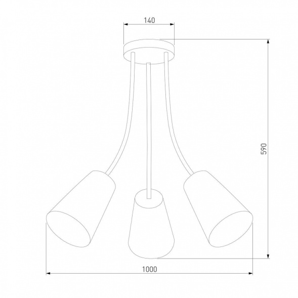 Потолочная люстра TK Lighting 827 Wire Gold