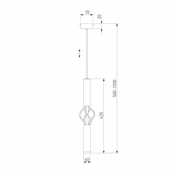 Подвесной светодиодный светильник Eurosvet Lance 50191/1 LED белый/хром