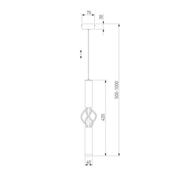 Подвесной светодиодный светильник Eurosvet Lance 50191/1 LED белый/хром