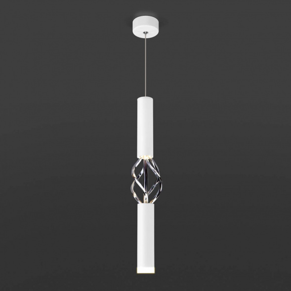 Подвесной светодиодный светильник Eurosvet Lance 50191/1 LED белый/хром