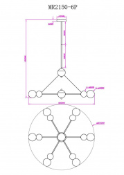 Подвесная люстра MyFar Paulo MR2150-6P