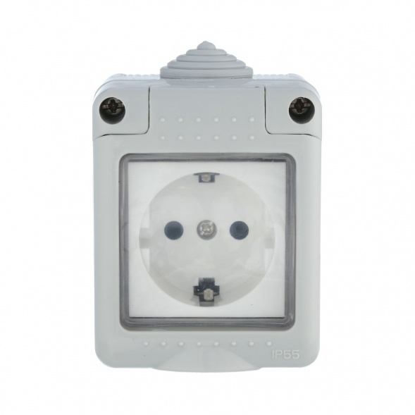 Коробка для открытого монтажа LK Studio LK45 с панелью серый 855003-1