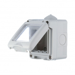 Коробка для открытого монтажа LK Studio LK45 с панелью серый 855003-1