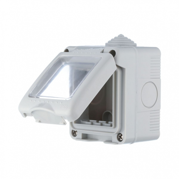 Коробка для открытого монтажа LK Studio LK45 с панелью серый 855003-1