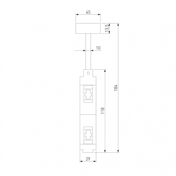 Декоративная стойка двойная Elektrostandard Esthetic Magnetic 85144/00 a065436