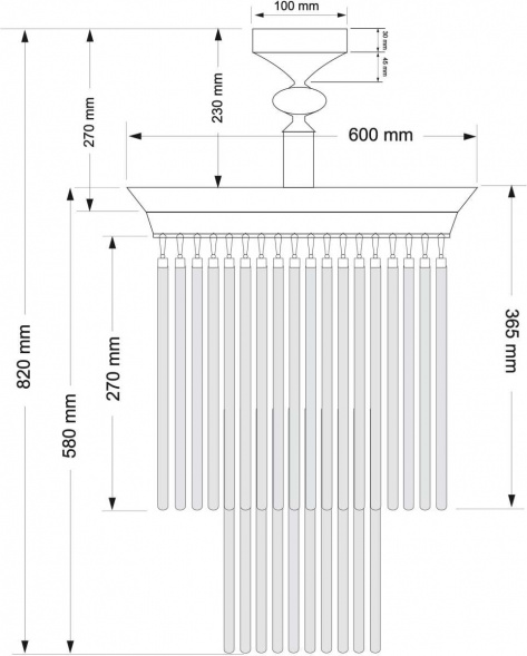 Потолочная люстра KUTEK FIORE FIO-PL-9(P)600/270