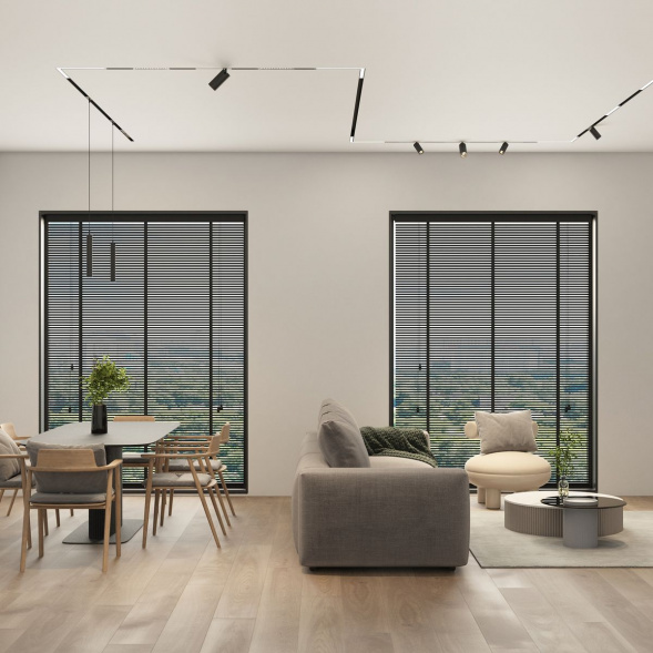 Трековый светодиодный светильник Denkirs Simple Linear DK8214-BK