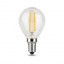 Лампа светодиодная филаментная Gauss E14 9W 2700К прозрачная 105801109