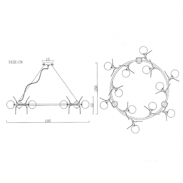 Подвесная люстра Imperium Loft Matisse 191866-26