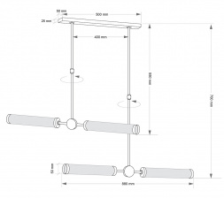 Подвесной светильник KUTEK OREZZO ORE-ZW-2X2(ZM)